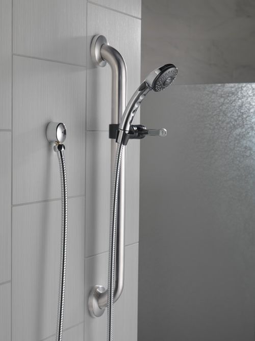 Peerless Universal Showering Components Chrome Slide Bar and Handshower-2