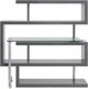 ACME Furniture Buck II Chrome/Clear/Gray High Gloss Writing Desk with Bookshelf-4