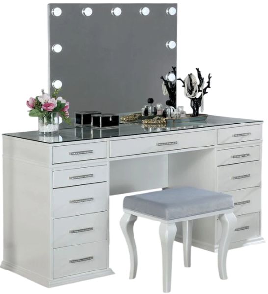 grey and white dressing table CASPIAN Furniture Frosty White and Elegant Grey Colour Dressing Table Caspian Furnitures