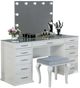 Furniture of America® Valentina 3-Piece Light Gray/Luminous White Vanity Set-0