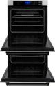 ZLINE Autograph Edition 30" Stainless Steel Double Electric Wall Oven-1