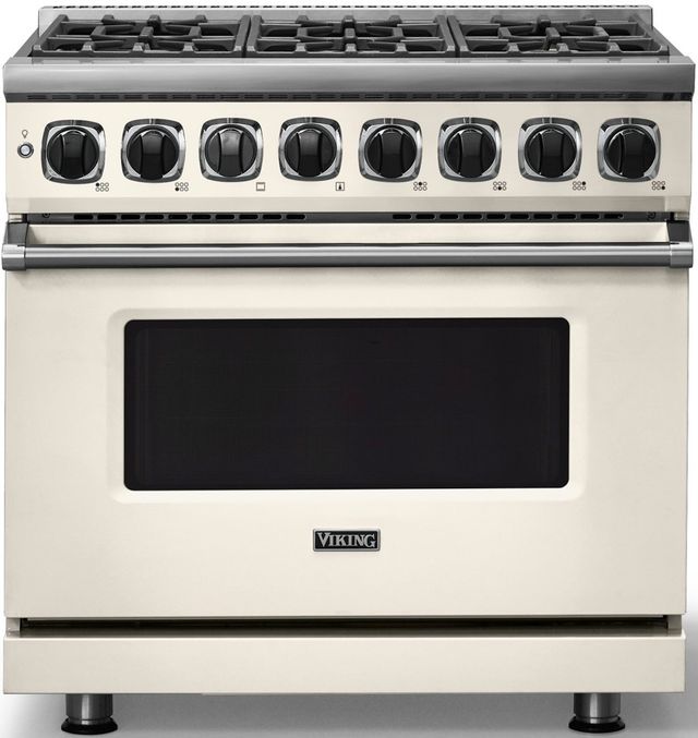 Viking® 7 Series 36" Pure White Pro Style Dual Fuel Range-0