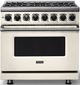 Viking® 7 Series 36" Pure White Pro Style Dual Fuel Range-0