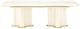 Michael Amini® La Terrazza Creamy Pearl Double Pedestal Dining Table-4