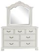 Benchcraft® Montelaine Antique White Dresser and Mirror-1
