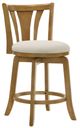 Armen Living Elle Dune/Amber Glow Swivel Bar Stool-0