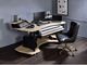 ACME Furniture Eleazar Natural Oak Music Studio Desk with Two Top Shelves-1