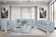 ACME Furniture Saree Natural Coffee Table with Light Teal Base-1