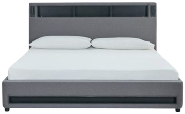 Signature Design by Ashley® Verishaw Gray Full Upholstered Panel Bed-2