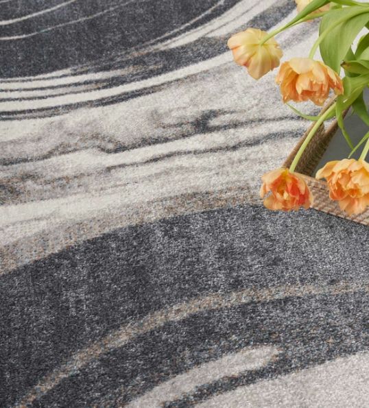 Nourison Home™ Astra Machine Washable Ivory Grey 5'x7' Area Rug-3