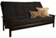 Kodiak Furniture Monterey Suede Black/Espresso Queen Futon with Mattress-0