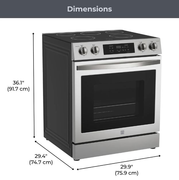 Kenmore® 30" Stainless Steel Freestanding Electric Range with Convection Oven -1