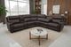 Cheers by Man Wah 6-Piece Brazil Red Brown Power Reclining Sectional-0