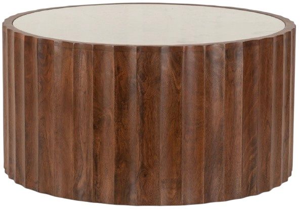 Home Trends & Design Palermo Royal Brown/White Coffee Table -0