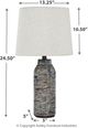 Signature Design by Ashley® Mahima Black/White Paper Table Lamp-2