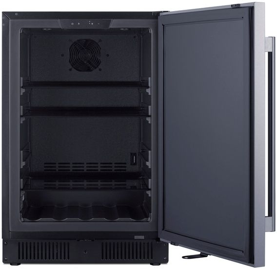Summit® 21” 3.5 Cu. Ft. Stainless Steel Built-In ADA Compliant Adjustable Height Outdoor Under the Counter Refrigerator with Right Hand Door Swing-1