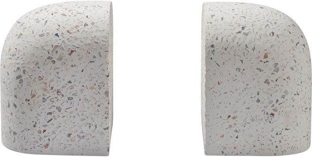 Renwil® Bruno Set of 2 White Terrazzo Bookends-1