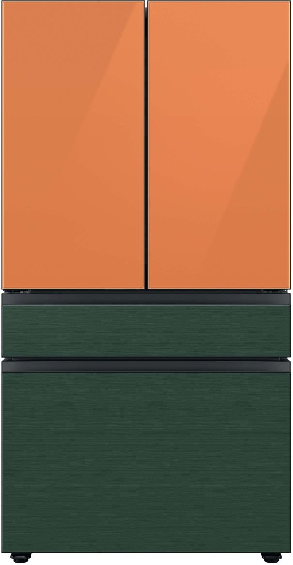 Samsung Bespoke 36" Emerald Green Steel French Door Refrigerator Middle Panel-2