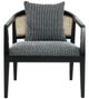 Sagebrook Home Textured Gray Wood Woven Back Accent Chair-1