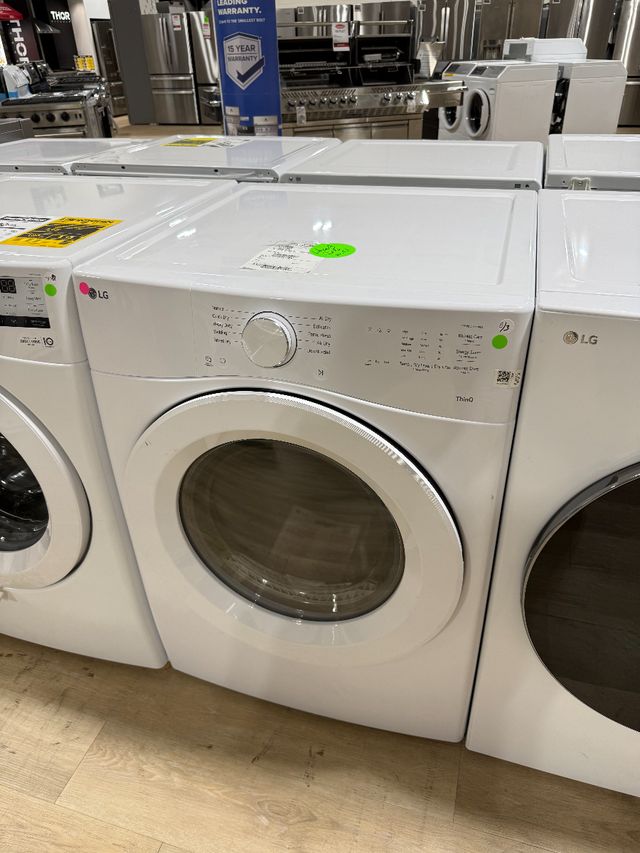LG 7.4 Cu. Ft. White Front Load Electric Dryer with High Efficiency Control Dryer™-0