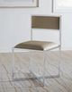 Modus Furniture Amalfi Chrome/Taupe Upholstered Dining X-Base Side Chair-1