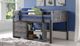 Donco Kids Louver Antique Gray Youth Small Bookcase-1