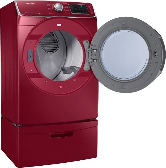 Samsung 5400 Series 7.5 Cu. Ft. Merlot Front Load Gas Dryer-2