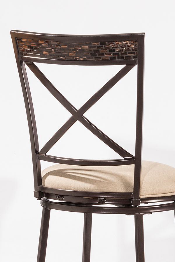 HH2 Home Pullman Satin Beige Indoor/Outdoor Swivel Stool-3