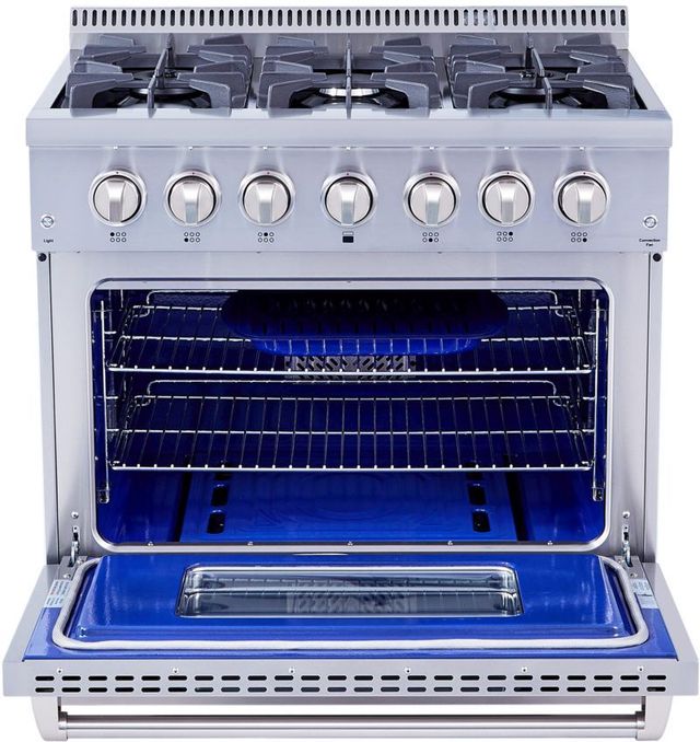 Thor Kitchen® 36" Stainless Steel Pro Style Dual Fuel Range-1
