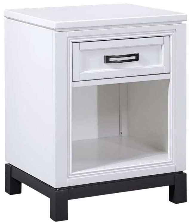 aspenhome® Hyde Park White Paint 1-Drawer Nightstand-0