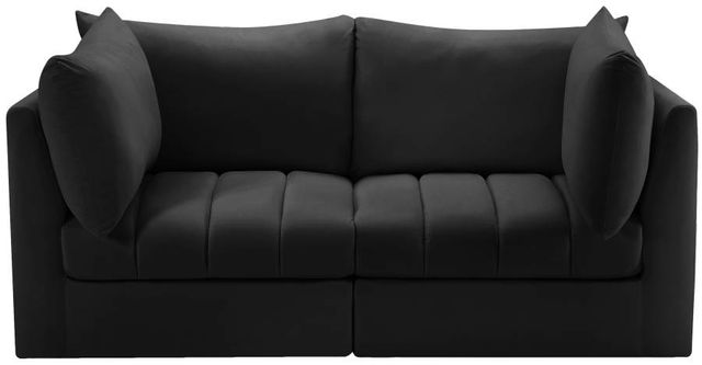 Meridian Furniture Jacob Black 66" Modular Velvet Sofa-1