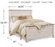 Signature Design by Ashley® Willowton Whitewash Queen Panel Bed-1