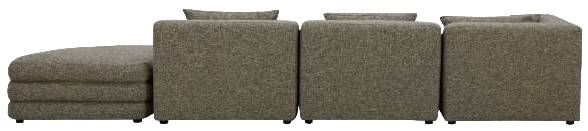 Moe's Home Collection Lowtide Linear 4-Piece Stone Tweed Right-Arm Facing Modular Sectional and Ottoman-2