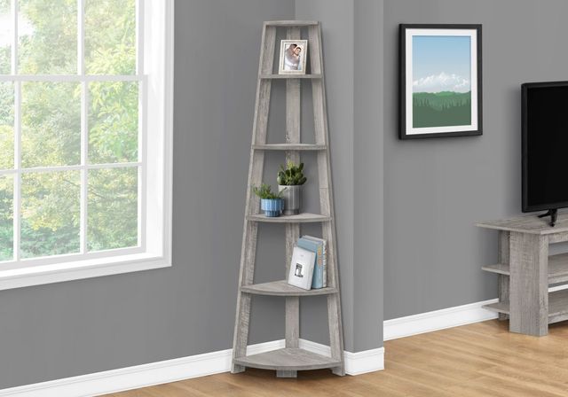 Monarch Specialties Inc. Grey Bookcase-2