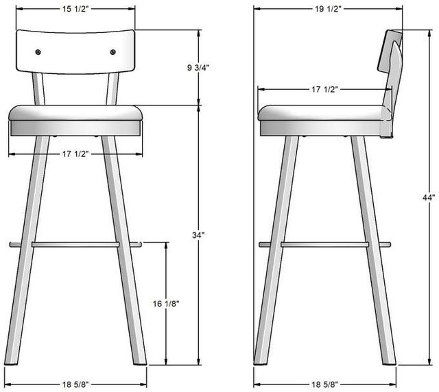 Amisco Customizable Lauren Upholstered Swivel Spectator Stool-1