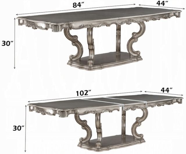 ACME Furniture Ariadne Antique Platinum Dining Table-2