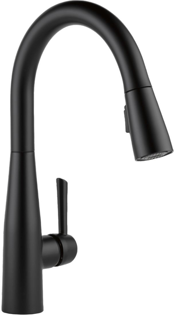 Delta Essa® Matte Black Single Handle Pull-Down Kitchen Faucet-0