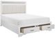 Homelegance® Luster Silver Glitter/White Upholstered Queen Storage Platform Bed-3