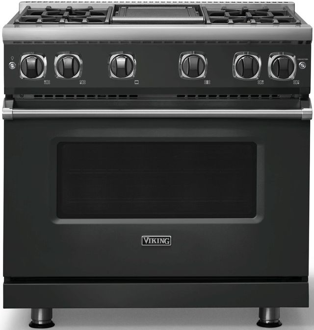 Viking® 7 Series 36" Antique Bronze Pro Style Liquid Propane Gas Range with Griddle-0