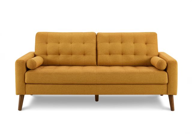 Monarch Specialties Inc. Orange 75" Sofa with 2 Pillows-0