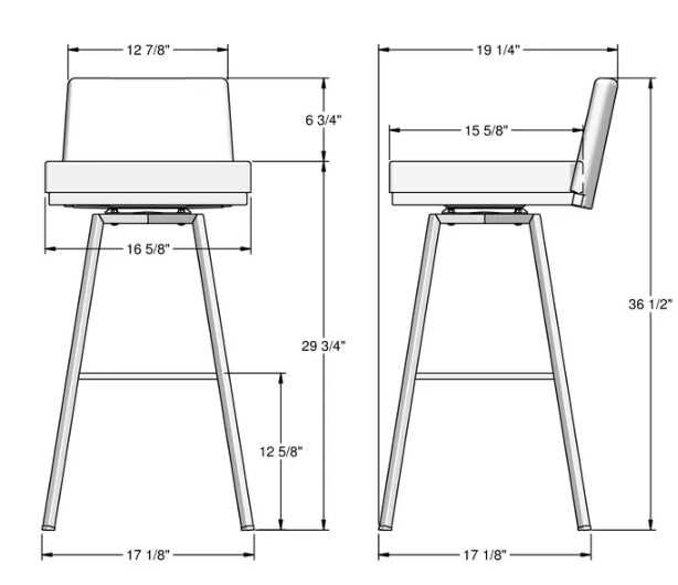 Amisco Customizable Linea Swivel Bar Stool-1