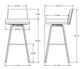 Amisco Customizable Linea Swivel Bar Stool-1