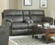 American Wholesale Furniture Atlas Charcoal Manual Reclining Loveseat with Console-0