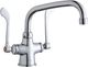 Elkay Chrome Single Hole Concealed Deck Faucet with 8" Arc Tube Spout and 6" Wristblade Handles-0