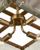 Currey & Company Countervail Antique Brass/Clear Square Semi-Flush Mount-4