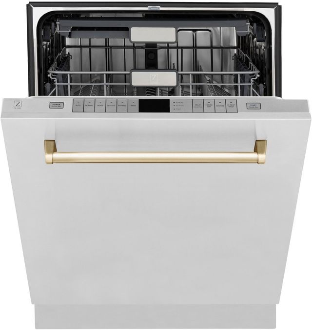 ZLINE Autograph Edition 24" Stainless Steel Built In Dishwasher-2