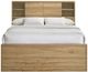 Intercon Vega Natural Oak Melamine Youth Full Bookcase Bed-2