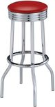 Coaster® Theodore 2-Piece Red/Chrome Soda Fountain Bar Stools-2