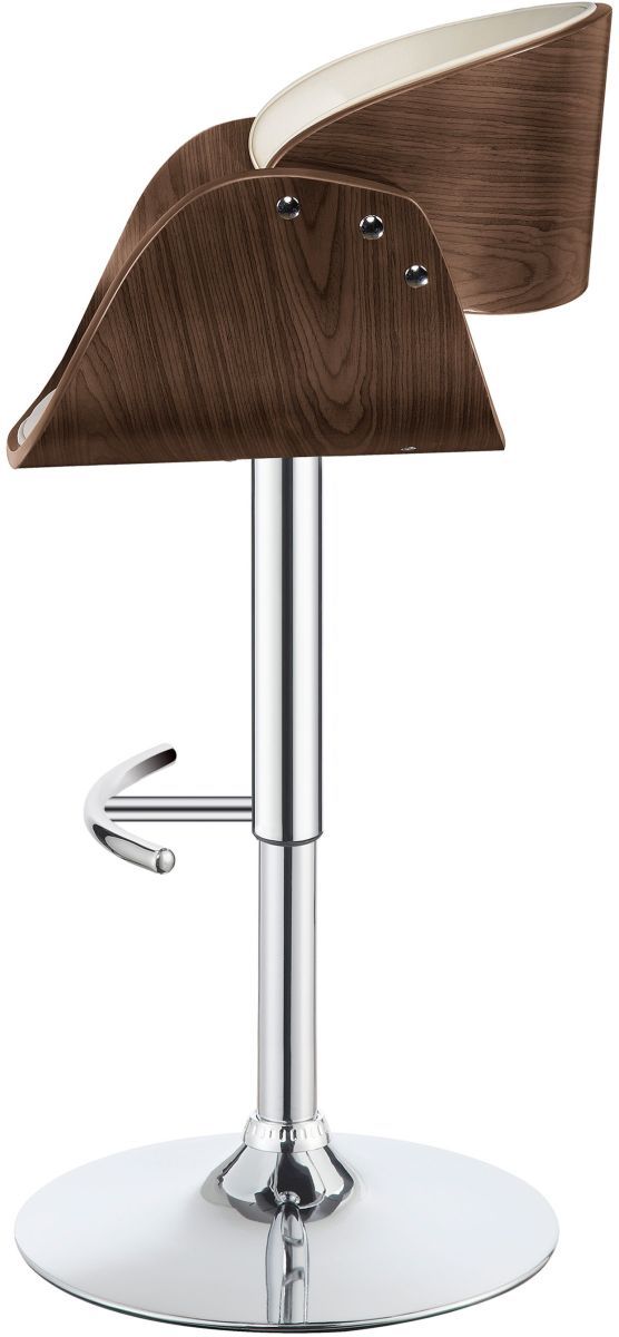 Coaster® Dana Ecru/Chrome Adjustable Bar Stool-3