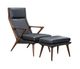 VIG Furniture Modrest Black Chair and Ottoman-1